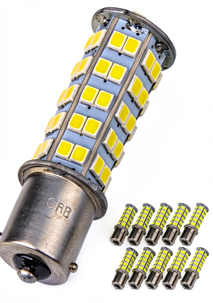 GRB LED dome bulb installed in a vehicle interior
