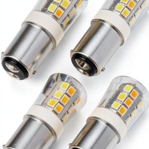 BA15D LED Bulb JOMITOP 4 Pack 3W 3000K White S8 Bayonet NonDimmable-0