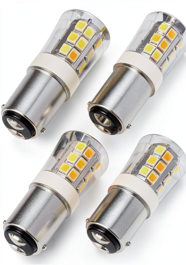 BA15D LED Bulb JOMITOP 4 Pack 3W 3000K White S8 Bayonet NonDimmable-0