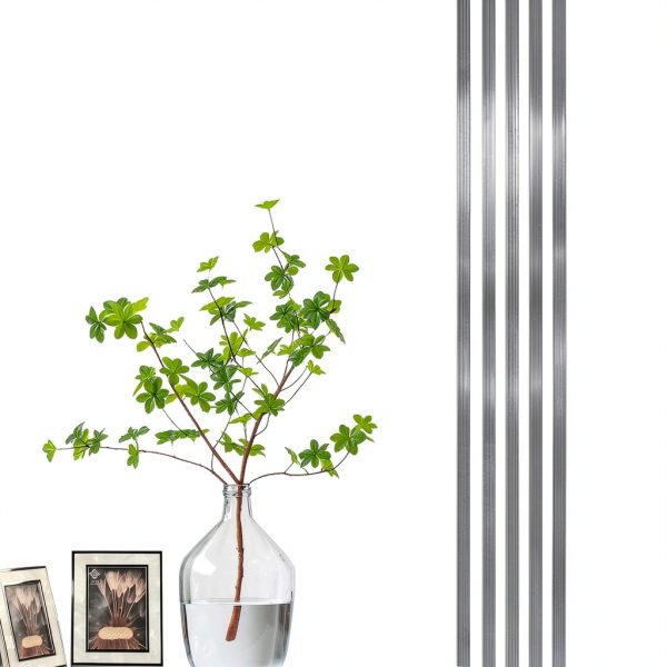Peel and Stick Metal Trim Coengwui Brushed Silver 20ft-5