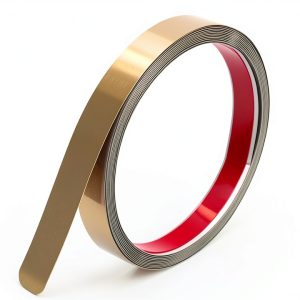 Peel and Stick Metal Molding Trim, Self-Adhesive Stainless Steel for Wall, Fireplace, Mirror Edging and Craft Decoration (Brushed Gold, 20ft x 0.6in)-0