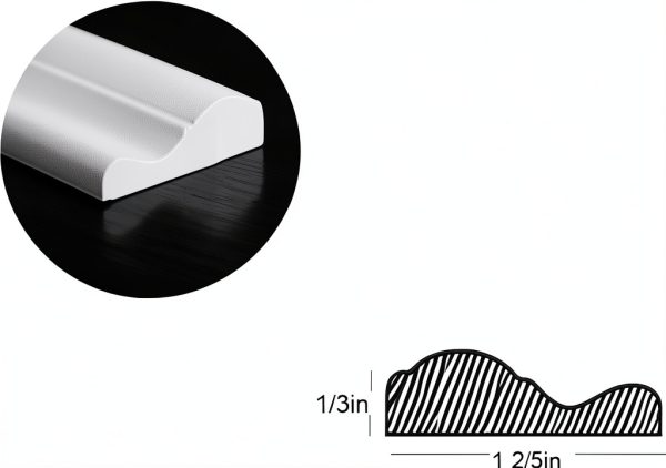 Peel and Stick Wall Molding Trim LaRolls 1.3in×16ft PVC Strip-2